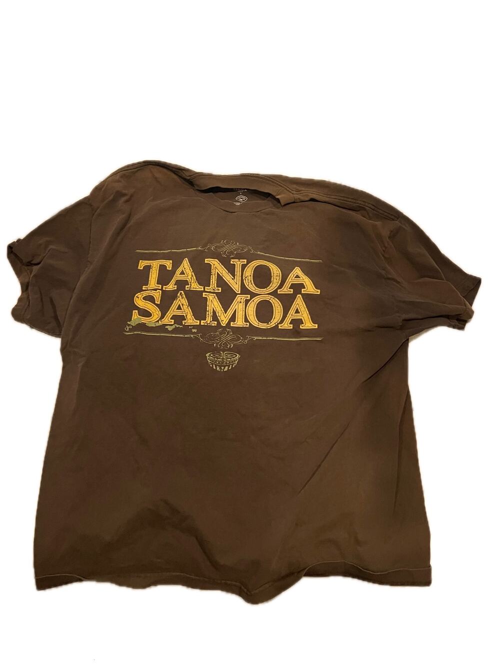 Tanoa Samoa Brown T-Shirt Mens 2XL